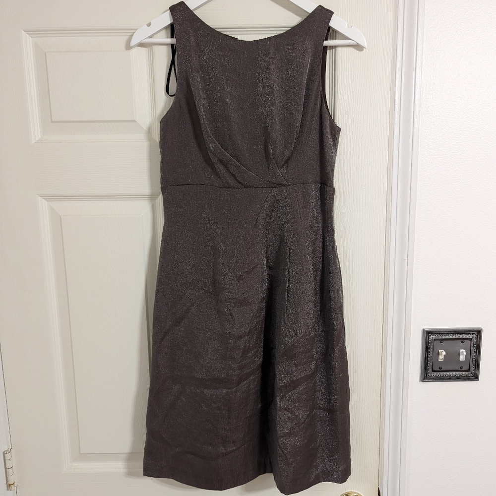 Suzi Chin Maggie Boutique brown sleeveless dress size 4